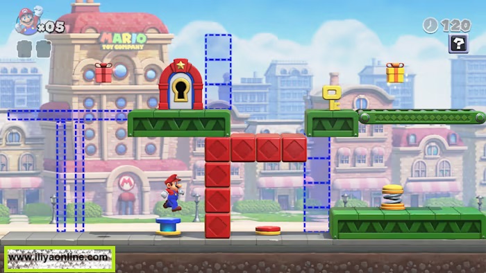 تصویری یکی از مراحل بازی Mario vs. Donkey Kong